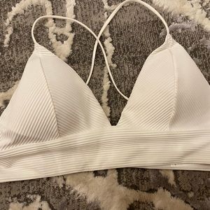 H&M white bikini top, size 8